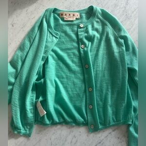 Marni Womens Mint Green Cardigan Jacket